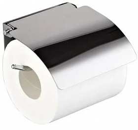 Держатель для туалетной бумаги скоба с крышкой Ledeme L504 хром Водяной